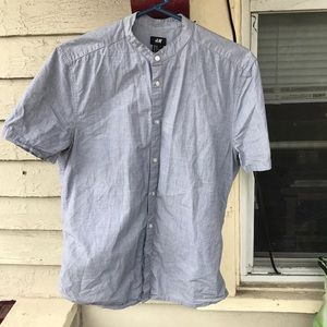 Men’s H&M short sleeve blue button up